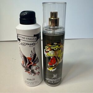Ed Hardy Fragrance set. Tiger Ink mist and Tattoo Parlour Force body spray